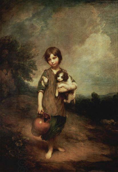 Thomas Gainsborough Cottage Girl with Dog and pitcher China oil painting art